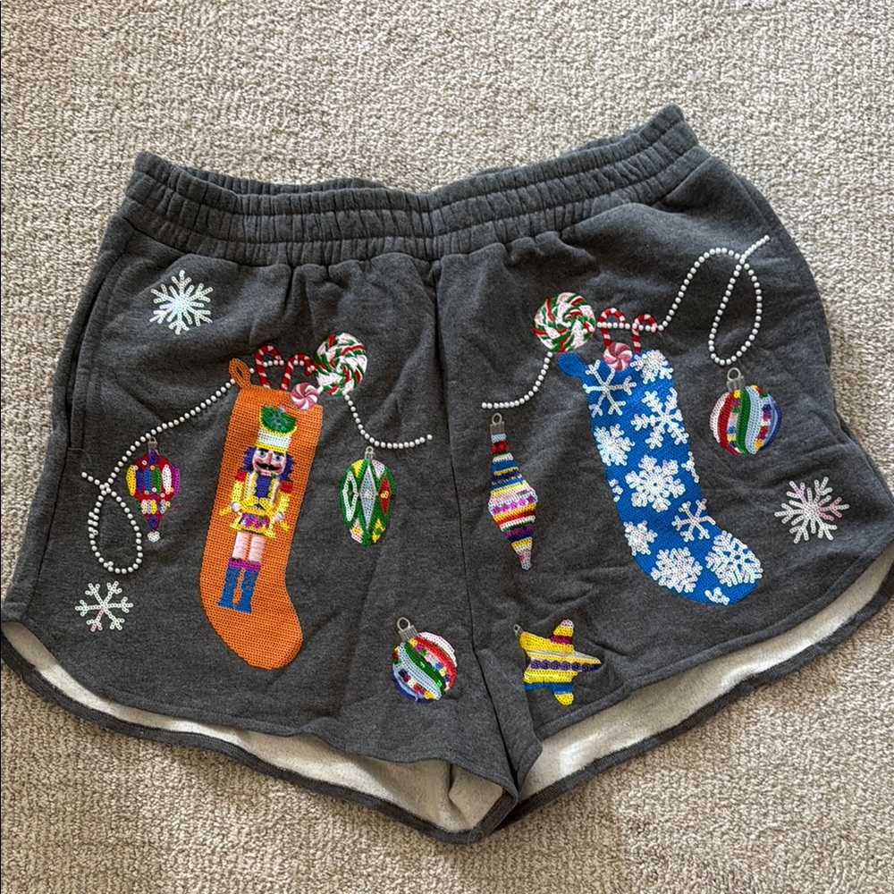 Queen of Sparkles Festive Gray Women's Shorts